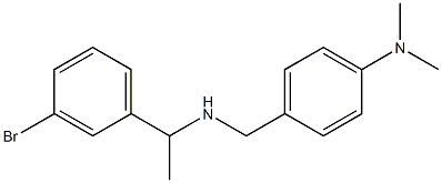 4-({[1-(3-bromophenyl)ethyl]amino}methyl)-N,N-dimethylaniline Struktur