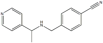 4-({[1-(pyridin-4-yl)ethyl]amino}methyl)benzonitrile Struktur