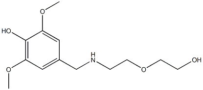 4-({[2-(2-hydroxyethoxy)ethyl]amino}methyl)-2,6-dimethoxyphenol Struktur