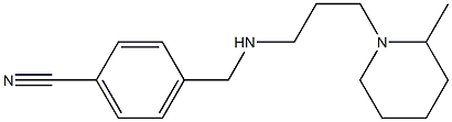 4-({[3-(2-methylpiperidin-1-yl)propyl]amino}methyl)benzonitrile Struktur