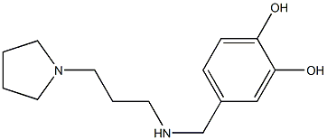 4-({[3-(pyrrolidin-1-yl)propyl]amino}methyl)benzene-1,2-diol Struktur