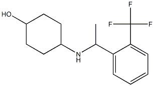 4-({1-[2-(trifluoromethyl)phenyl]ethyl}amino)cyclohexan-1-ol Struktur