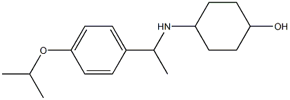 4-({1-[4-(propan-2-yloxy)phenyl]ethyl}amino)cyclohexan-1-ol Struktur