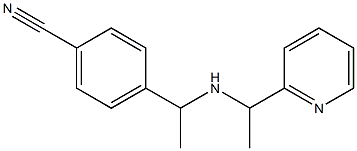 4-(1-{[1-(pyridin-2-yl)ethyl]amino}ethyl)benzonitrile Struktur