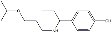 4-(1-{[3-(propan-2-yloxy)propyl]amino}propyl)phenol Struktur