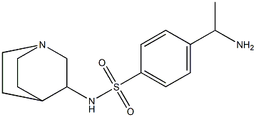 4-(1-aminoethyl)-N-{1-azabicyclo[2.2.2]octan-3-yl}benzene-1-sulfonamide Struktur