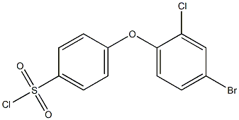 4-(4-bromo-2-chlorophenoxy)benzene-1-sulfonyl chloride Struktur