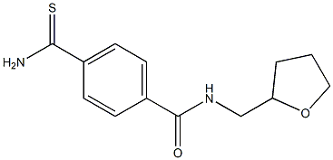 4-(aminocarbonothioyl)-N-(tetrahydrofuran-2-ylmethyl)benzamide Struktur