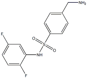 4-(aminomethyl)-N-(2,5-difluorophenyl)benzene-1-sulfonamide Struktur