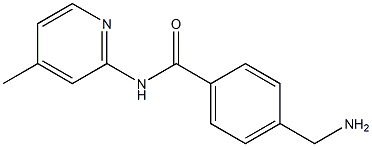 4-(aminomethyl)-N-(4-methylpyridin-2-yl)benzamide Struktur