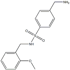 4-(aminomethyl)-N-[(2-methoxyphenyl)methyl]benzene-1-sulfonamide Struktur