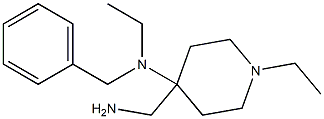 4-(aminomethyl)-N-benzyl-N,1-diethylpiperidin-4-amine Struktur