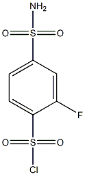 4-(aminosulfonyl)-2-fluorobenzenesulfonyl chloride Struktur