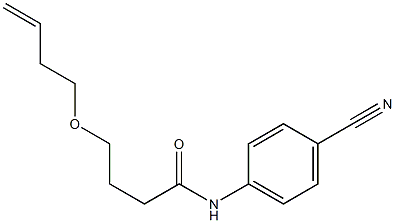 4-(but-3-en-1-yloxy)-N-(4-cyanophenyl)butanamide Struktur