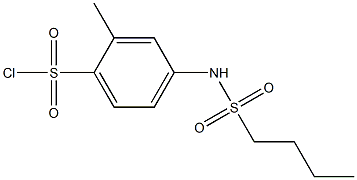 4-(butane-1-sulfonamido)-2-methylbenzene-1-sulfonyl chloride Struktur