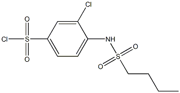 4-(butane-1-sulfonamido)-3-chlorobenzene-1-sulfonyl chloride Struktur