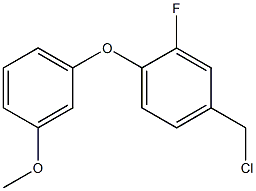 4-(chloromethyl)-2-fluoro-1-(3-methoxyphenoxy)benzene Struktur