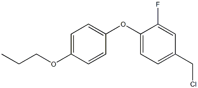 4-(chloromethyl)-2-fluoro-1-(4-propoxyphenoxy)benzene Struktur