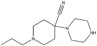 4-(piperazin-1-yl)-1-propylpiperidine-4-carbonitrile Struktur