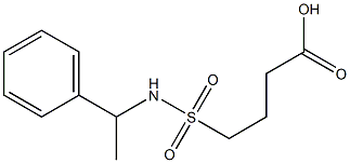 4-[(1-phenylethyl)sulfamoyl]butanoic acid Struktur