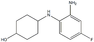 4-[(2-amino-4-fluorophenyl)amino]cyclohexan-1-ol Struktur