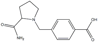 4-[(2-carbamoylpyrrolidin-1-yl)methyl]benzoic acid Struktur