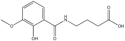 4-[(2-hydroxy-3-methoxybenzoyl)amino]butanoic acid Struktur