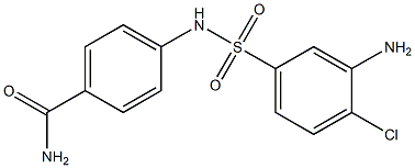 4-[(3-amino-4-chlorobenzene)sulfonamido]benzamide Struktur