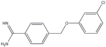 4-[(3-chlorophenoxy)methyl]benzenecarboximidamide Struktur