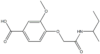 4-[(butan-2-ylcarbamoyl)methoxy]-3-methoxybenzoic acid Struktur