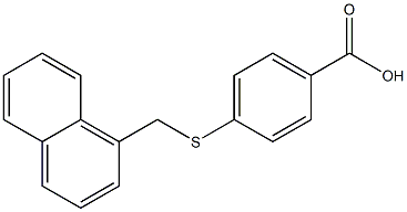 4-[(naphthalen-1-ylmethyl)sulfanyl]benzoic acid Struktur