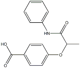 4-[1-(phenylcarbamoyl)ethoxy]benzoic acid Struktur