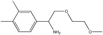 4-[1-amino-2-(2-methoxyethoxy)ethyl]-1,2-dimethylbenzene Struktur