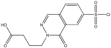 4-[7-(chlorosulfonyl)-1-oxo-1,2-dihydrophthalazin-2-yl]butanoic acid Struktur