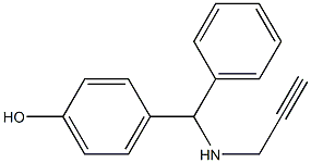 4-[phenyl(prop-2-yn-1-ylamino)methyl]phenol Struktur