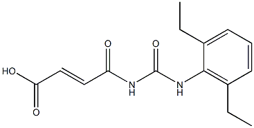 4-{[(2,6-diethylphenyl)carbamoyl]amino}-4-oxobut-2-enoic acid Struktur