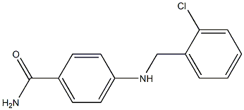 4-{[(2-chlorophenyl)methyl]amino}benzamide Struktur