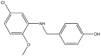 4-{[(5-chloro-2-methoxyphenyl)amino]methyl}phenol Struktur