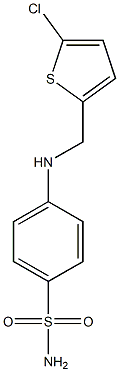 4-{[(5-chlorothiophen-2-yl)methyl]amino}benzene-1-sulfonamide Struktur