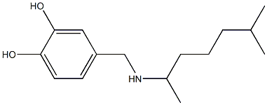 4-{[(6-methylheptan-2-yl)amino]methyl}benzene-1,2-diol Struktur