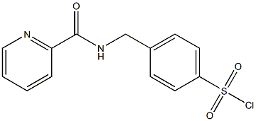 4-{[(pyridin-2-ylcarbonyl)amino]methyl}benzenesulfonyl chloride Struktur