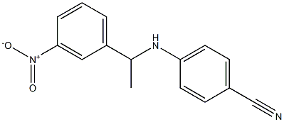 4-{[1-(3-nitrophenyl)ethyl]amino}benzonitrile Struktur