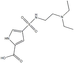 4-{[2-(diethylamino)ethyl]sulfamoyl}-1H-pyrrole-2-carboxylic acid Struktur