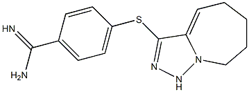 4-{5H,6H,7H,8H,9H-[1,2,4]triazolo[3,4-a]azepin-3-ylsulfanyl}benzene-1-carboximidamide Struktur