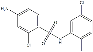 4-amino-2-chloro-N-(5-chloro-2-methylphenyl)benzene-1-sulfonamide Struktur