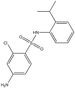 4-amino-2-chloro-N-[2-(propan-2-yl)phenyl]benzene-1-sulfonamide Struktur