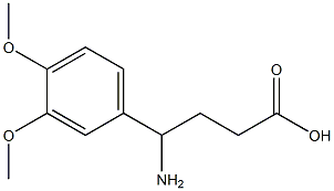 4-amino-4-(3,4-dimethoxyphenyl)butanoic acid Struktur