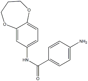 4-amino-N-(3,4-dihydro-2H-1,5-benzodioxepin-7-yl)benzamide Struktur