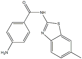 4-amino-N-(6-methyl-1,3-benzothiazol-2-yl)benzamide Struktur