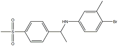 4-bromo-N-[1-(4-methanesulfonylphenyl)ethyl]-3-methylaniline Struktur